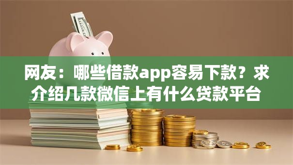 网友：哪些借款app容易下款？求介绍几款微信上有什么贷款平台