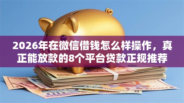 2026年在微信借钱怎么样操作，真正能放款的8个平台贷款正规推荐