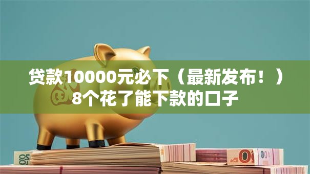 贷款10000元必下（最新发布！）8个花了能下款的口子