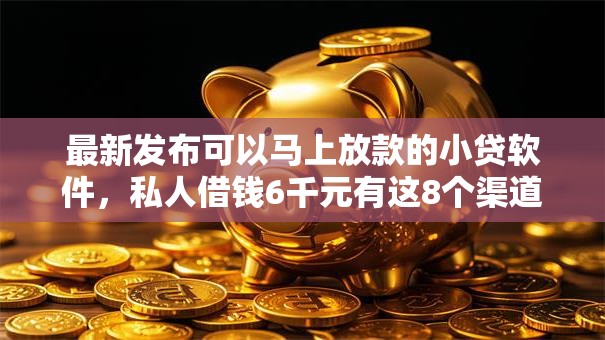 最新发布可以马上放款的小贷软件，私人借钱6千元有这8个渠道