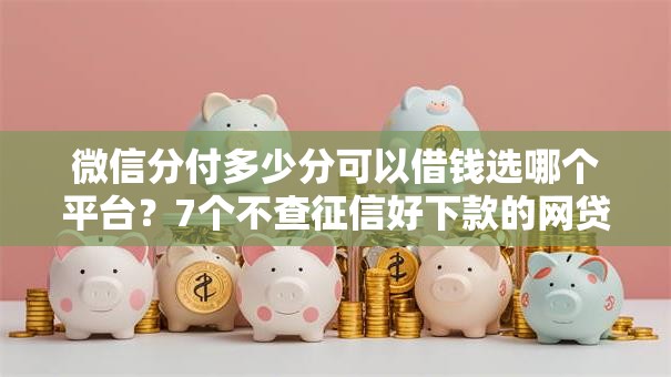 微信分付多少分可以借钱选哪个平台？7个不查征信好下款的网贷软件推荐