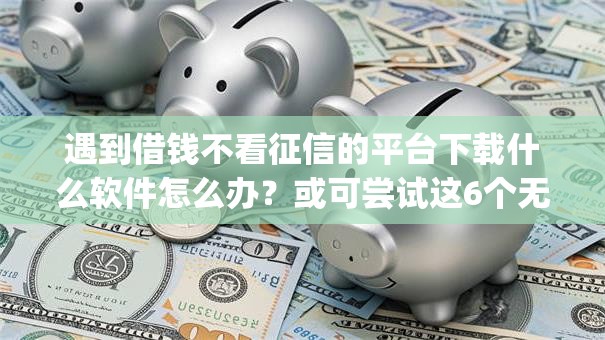 遇到借钱不看征信的平台下载什么软件怎么办？或可尝试这6个无视黑花半夜下款的网贷app