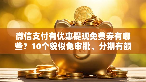 微信支付有优惠提现免费券有哪些？10个貌似免审批、分期有额度的网贷平台合集