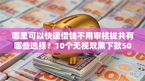 哪里可以快速借钱不用审核拢共有哪些选择？10个无视双黑下款5000的口子详解