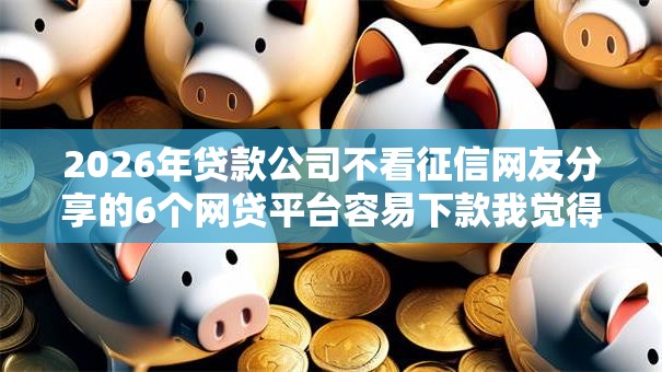2026年贷款公司不看征信网友分享的6个网贷平台容易下款我觉得不错！