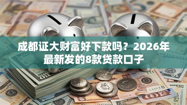 成都证大财富好下款吗？2026年最新发的8款贷款口子