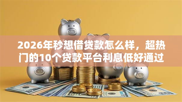 2026年秒想借贷款怎么样,超热门的10个贷款平台利息低好通过推荐 2026年秒想借贷款怎么样,超热门的10个贷款平台利息低好通过推荐