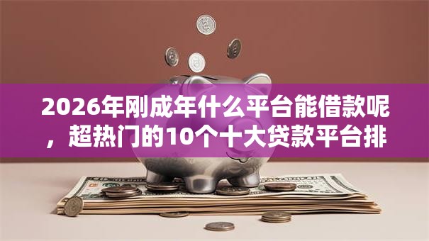 2026年刚成年什么平台能借款呢，超热门的10个十大贷款平台排名不分先后推荐