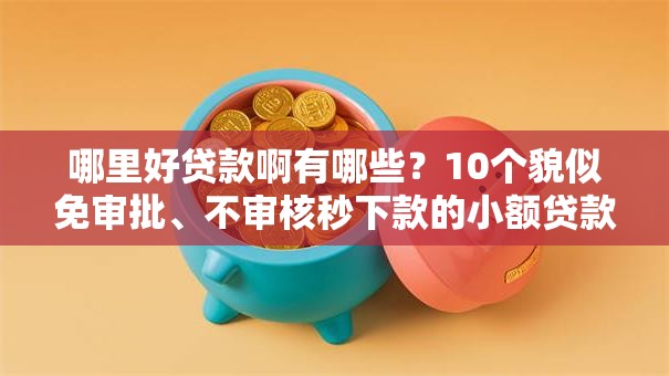 哪里好贷款啊有哪些？10个貌似免审批、不审核秒下款的小额贷款网贷合集