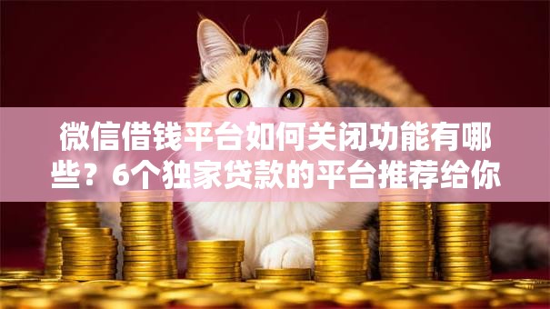 微信借钱平台如何关闭功能有哪些？6个独家贷款的平台推荐给你