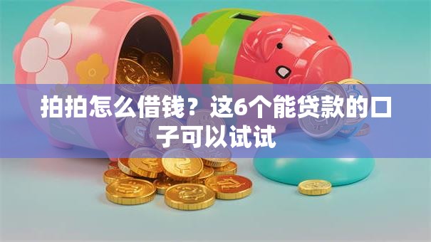 拍拍怎么借钱？这6个能贷款的口子可以试试