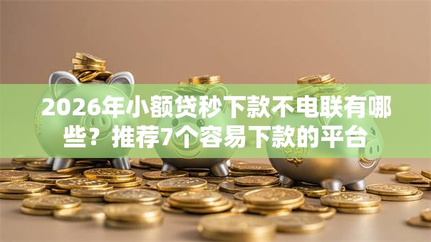 2026年小额贷秒下款不电联有哪些？推荐7个容易下款的平台