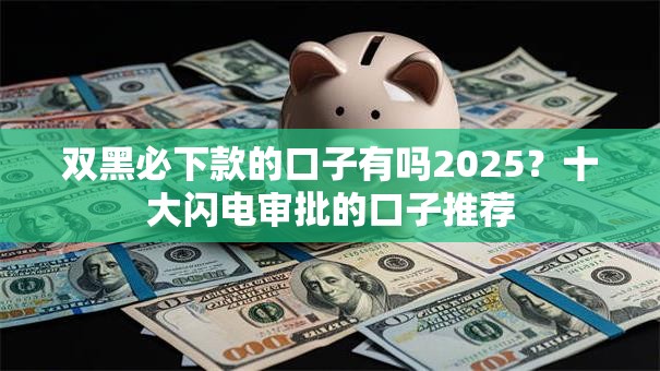 双黑必下款的口子有吗2025？十大闪电审批的口子推荐