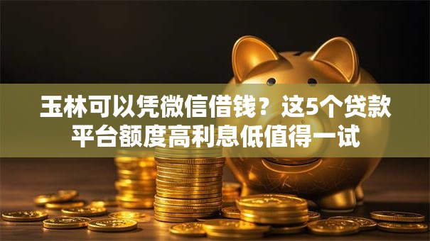 玉林可以凭微信借钱?这5个贷款平台额度高利息低值得一试 玉林可以凭微信借钱?这5个贷款平台额度高利息低值得一试