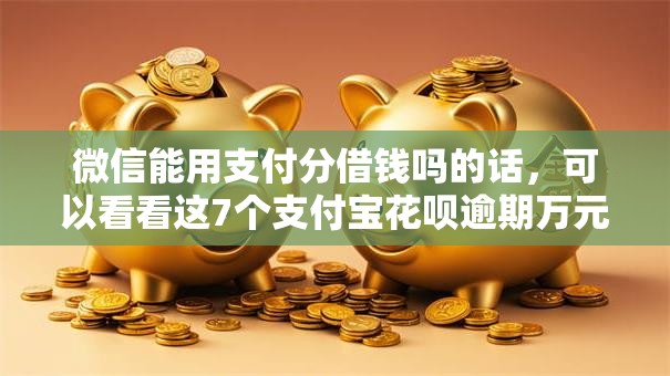 微信能用支付分借钱吗的话，可以看看这7个支付宝花呗逾期万元快速贷款口子