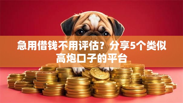 急用借钱不用评估？分享5个类似高炮口子的平台