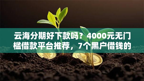 云海分期好下款吗？4000元无门槛借款平台推荐，7个黑户借钱的平台盘点