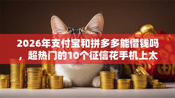 2026年支付宝和拼多多能借钱吗，超热门的10个征信花手机上太高利息贷款软件推荐