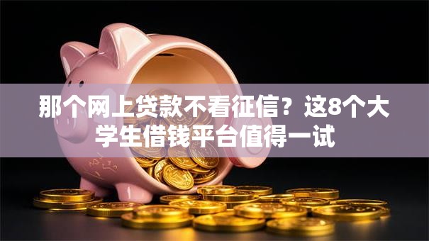 那个网上贷款不看征信？这8个大学生借钱平台值得一试