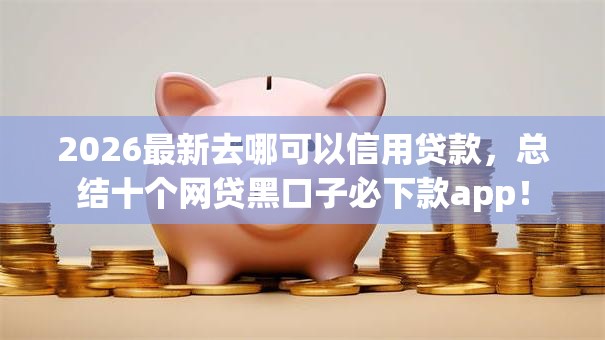 2026最新去哪可以信用贷款,总结十个网贷黑口子必下款app! 2026最新去哪可以信用贷款,总结十个网贷黑口子必下款app!