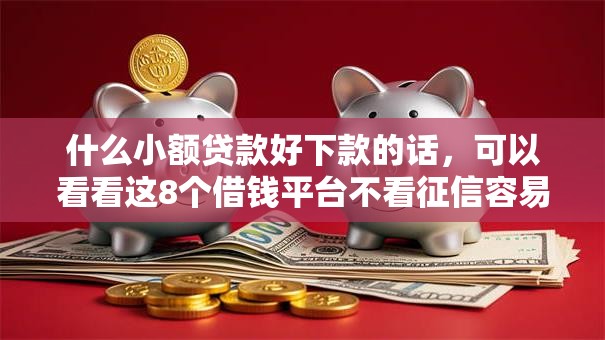 什么小额贷款好下款的话，可以看看这8个借钱平台不看征信容易通过