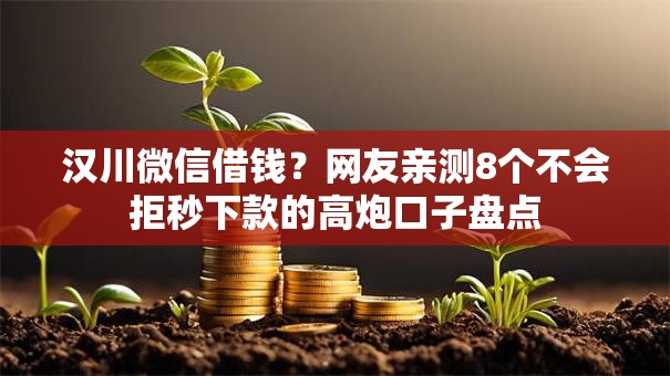 汉川微信借钱?网友亲测8个不会拒秒下款的高炮口子盘点 汉川微信借钱?网友亲测8个不会拒秒下款的高炮口子盘点