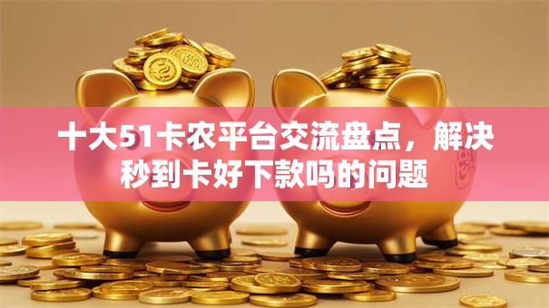 十大51卡农平台交流盘点，解决秒到卡好下款吗的问题
