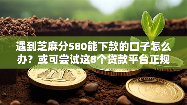 遇到芝麻分580能下款的口子怎么办？或可尝试这8个贷款平台正规
