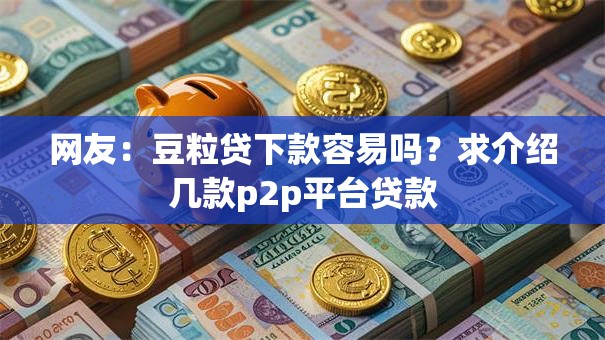 网友：豆粒贷下款容易吗？求介绍几款p2p平台贷款