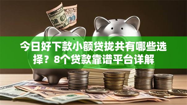 今日好下款小额贷拢共有哪些选择？8个贷款靠谱平台详解
