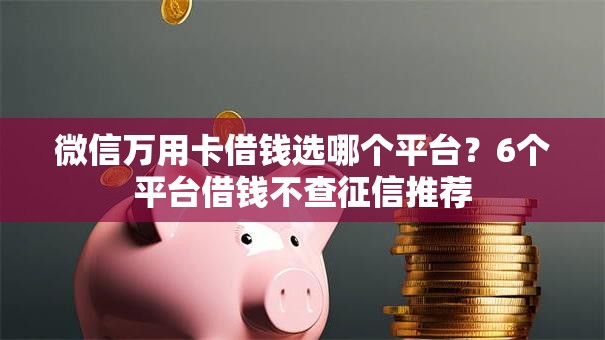 微信万用卡借钱选哪个平台？6个平台借钱不查征信推荐