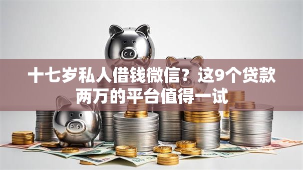 十七岁私人借钱微信?这9个贷款两万的平台值得一试 十七岁私人借钱微信?这9个贷款两万的平台值得一试