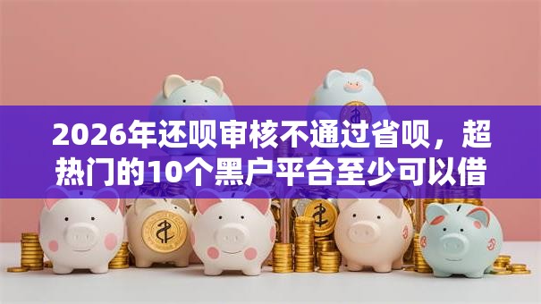 2026年还呗审核不通过省呗，超热门的10个黑户平台至少可以借三万那种推荐
