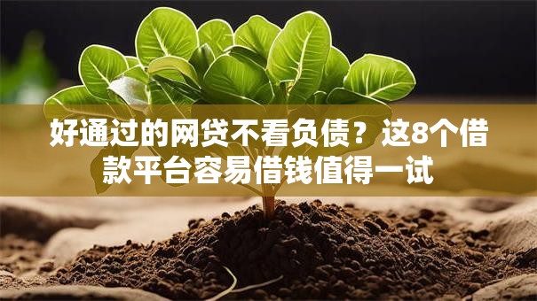 好通过的网贷不看负债?这8个借款平台容易借钱值得一试 好通过的网贷不看负债?这8个借款平台容易借钱值得一试