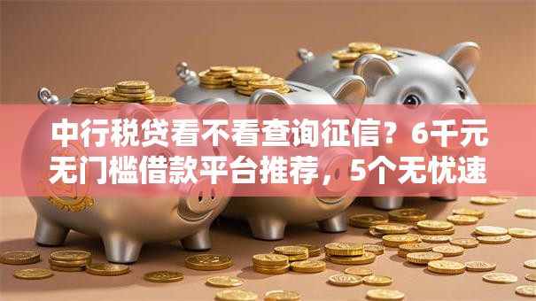 中行税贷看不看查询征信？6千元无门槛借款平台推荐，5个无忧速借当天放款的口子盘点