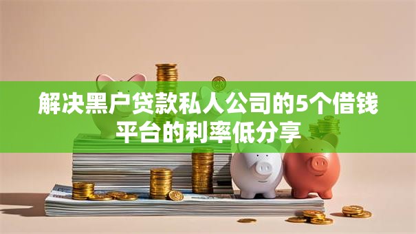 解决黑户贷款私人公司的5个借钱平台的利率低分享
