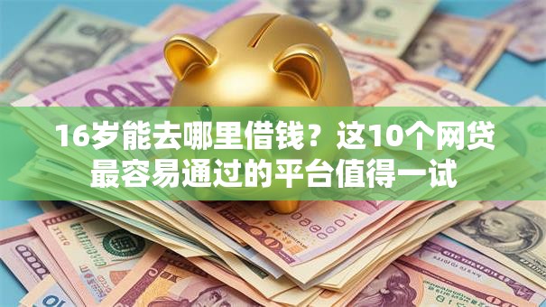 16岁能去哪里借钱？这10个网贷最容易通过的平台值得一试