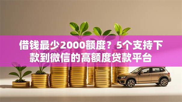 借钱最少2000额度？5个支持下款到微信的高额度贷款平台