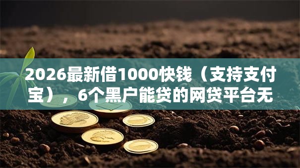 2026最新借1000快钱（支持支付宝），6个黑户能贷的网贷平台无私分享