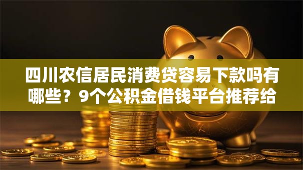 四川农信居民消费贷容易下款吗有哪些？9个公积金借钱平台推荐给你