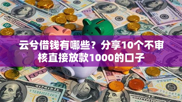 云兮借钱有哪些？分享10个不审核直接放款1000的口子