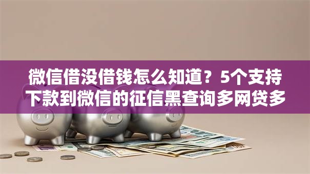 微信借没借钱怎么知道？5个支持下款到微信的征信黑查询多网贷多负债高还能百分百下款平台