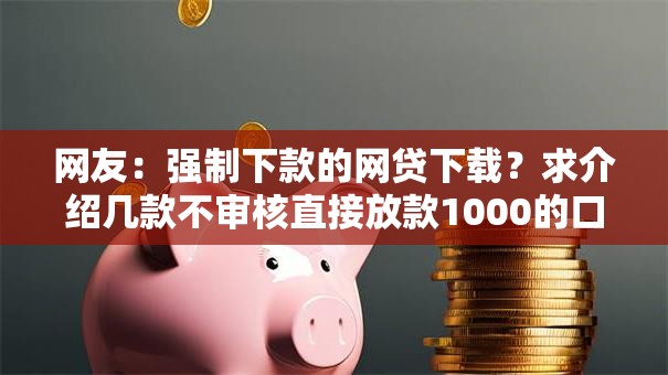 网友：强制下款的网贷下载？求介绍几款不审核直接放款1000的口子