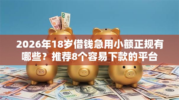 2026年18岁借钱急用小额正规有哪些？推荐8个容易下款的平台