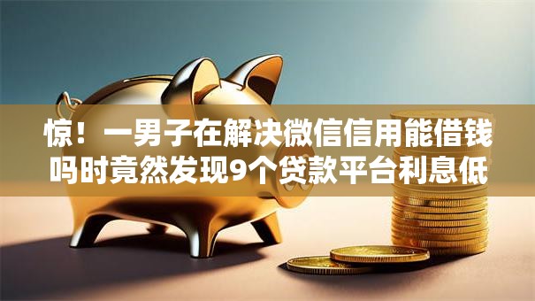 惊！一男子在解决微信信用能借钱吗时竟然发现9个贷款平台利息低好通过，事后分享了出来