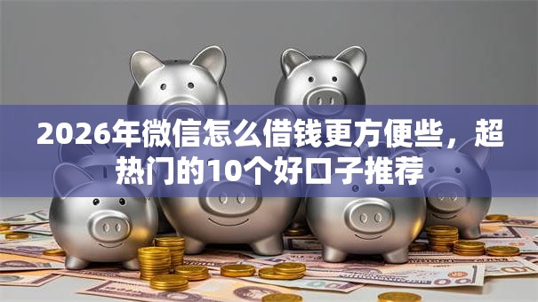 2026年微信怎么借钱更方便些,超热门的10个好口子推荐 2026年微信怎么借钱更方便些,超热门的10个好口子推荐