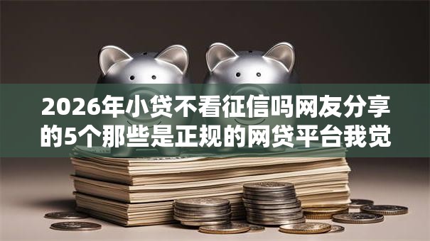 2026年小贷不看征信吗网友分享的5个那些是正规的网贷平台我觉得不错! 2026年小贷不看征信吗网友分享的5个那些是正规的网贷平台我觉得不错!