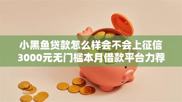 小黑鱼贷款怎么样会不会上征信3000元无门槛本月借款平台力荐！分享小额网贷口子3000元无门槛借款