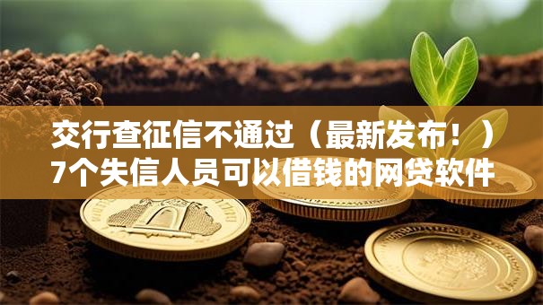 交行查征信不通过（最新发布！）7个失信人员可以借钱的网贷软件