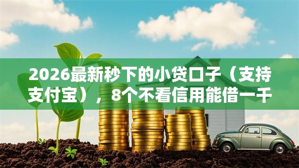 2026最新秒下的小贷口子（支持支付宝），8个不看信用能借一千块钱的软件无私分享